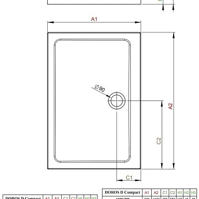 Душевой поддон Radaway Doros D Compact 120x90