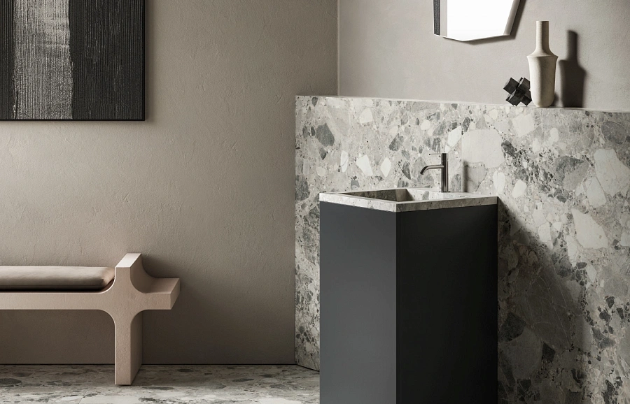 Раковина из керамогранита ITALON HOME Cube Air 50 Wood