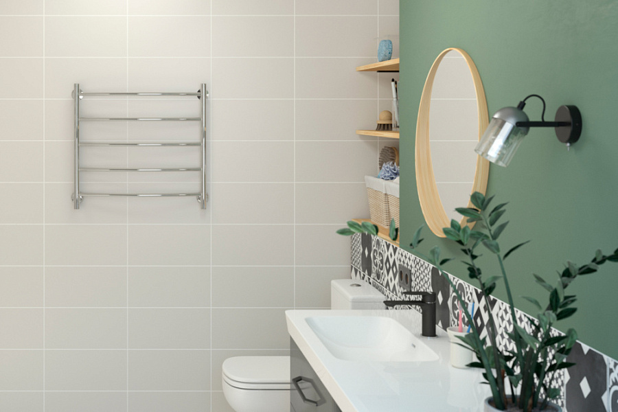 Водяной полотенцесушитель Стилье Версия-Н2 600х600 (5) Г 18, Белый, арт.12622-6060