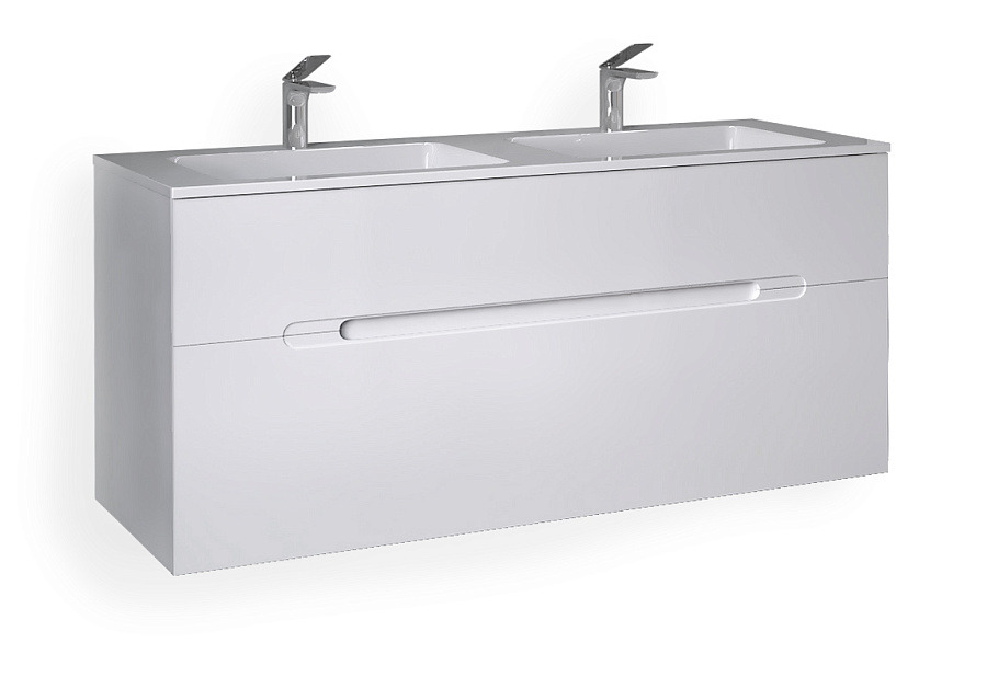 Тумба под умывальник Jorno Modul 120 подвесной белая