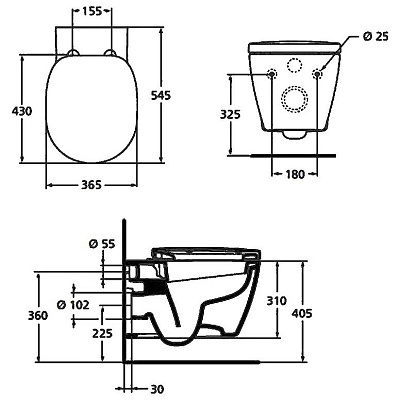 Унитаз подвесной Ideal Standard Connect E803501