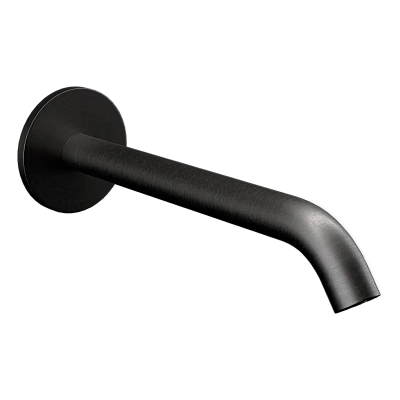 Излив настенный 19 см Remer X Style 91XLCFP, черный брашированный хром