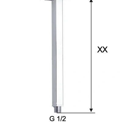 Кронштейн потолочный для верхнего душа 40 см Remer 347S40, хром