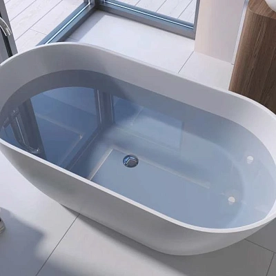 Ванна каменная Holbi Venus Solid Surface 158x79 белый матовый