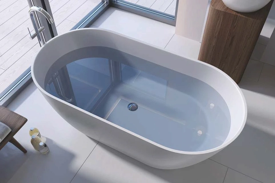 Ванна каменная Holbi Venus Solid Surface 158x79 белый матовый