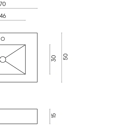 Раковина из керамогранита ITALON HOME Fly 70