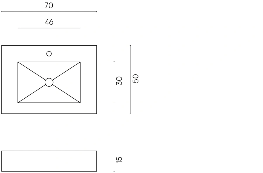 Раковина из керамогранита ITALON HOME Fly 70