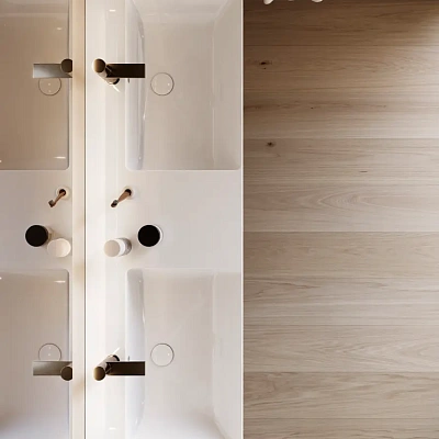 Раковина Catalano Zero 150x50, арт.0121522001, на 2 чаши, с 2 отв. под смеситель, белый глянцевый