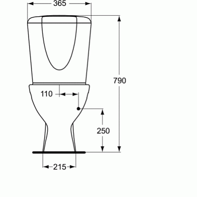 Напольный унитаз-компакт с сидением и крышкой стандарт Ideal Standard ECCO NEW W904501