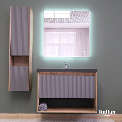 Пенал Jorno Tossony 140 подвесной, дуб самдал/антрацит