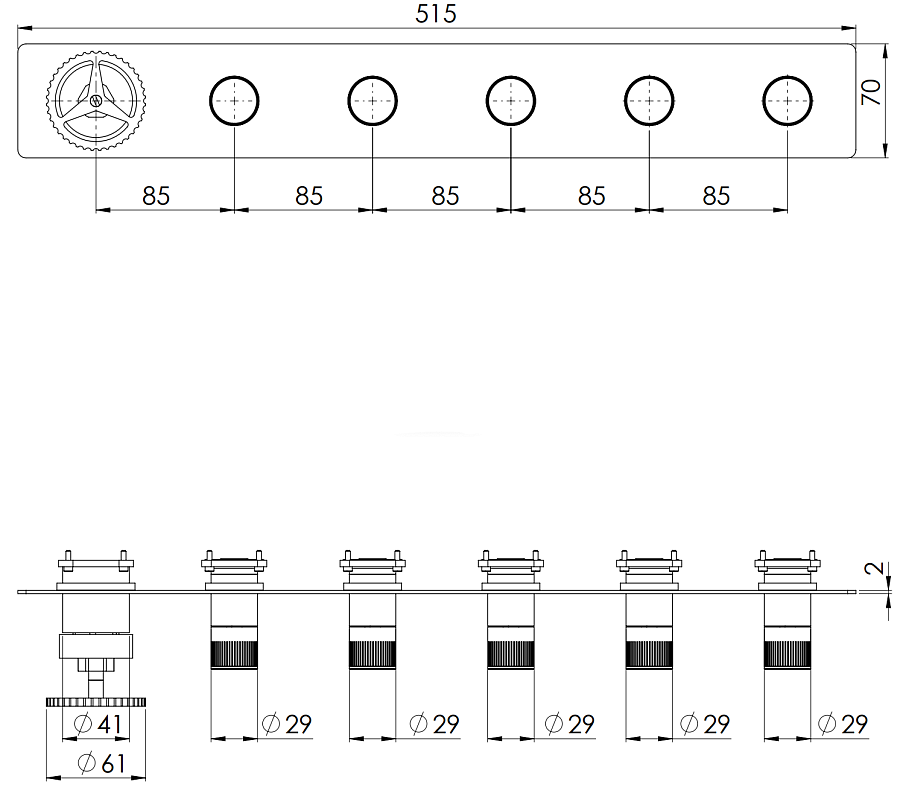Смеситель для душа Remer Chrono CH98D5WB, хром