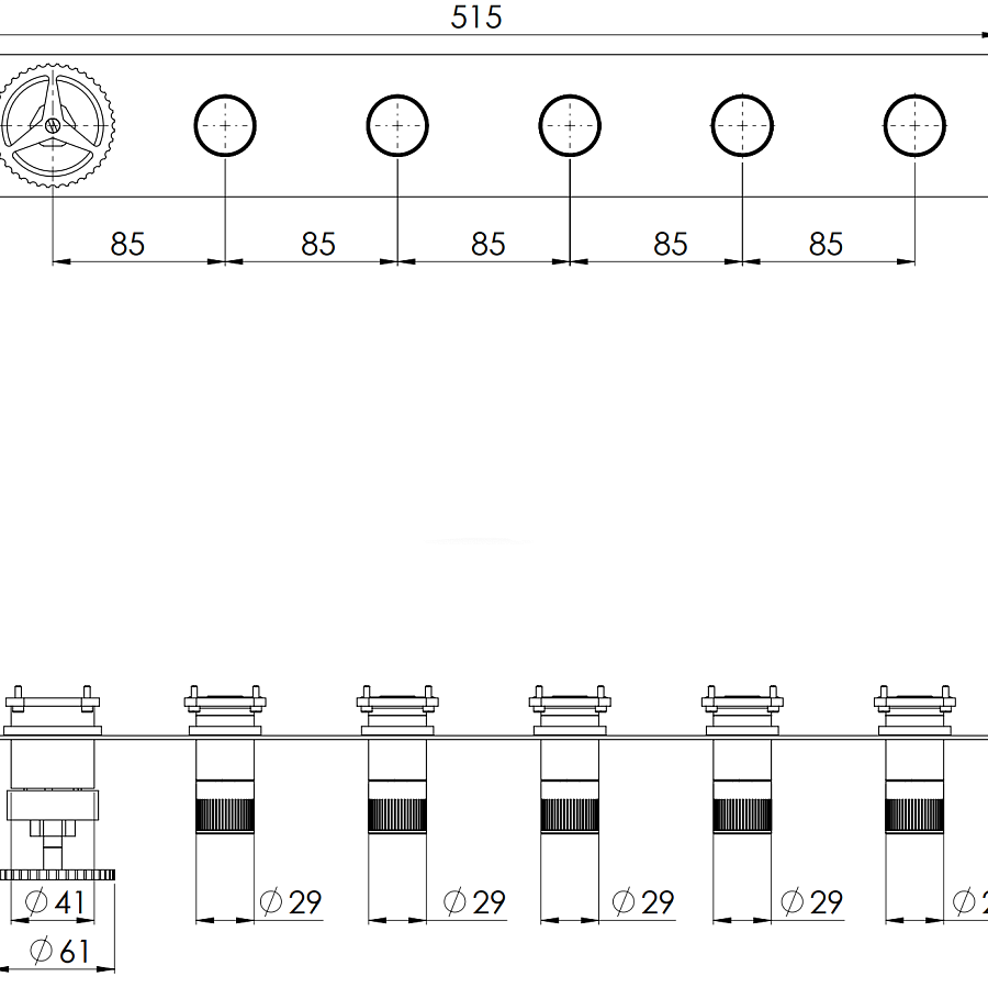 Смеситель для душа Remer Chrono CH98D5WB, хром