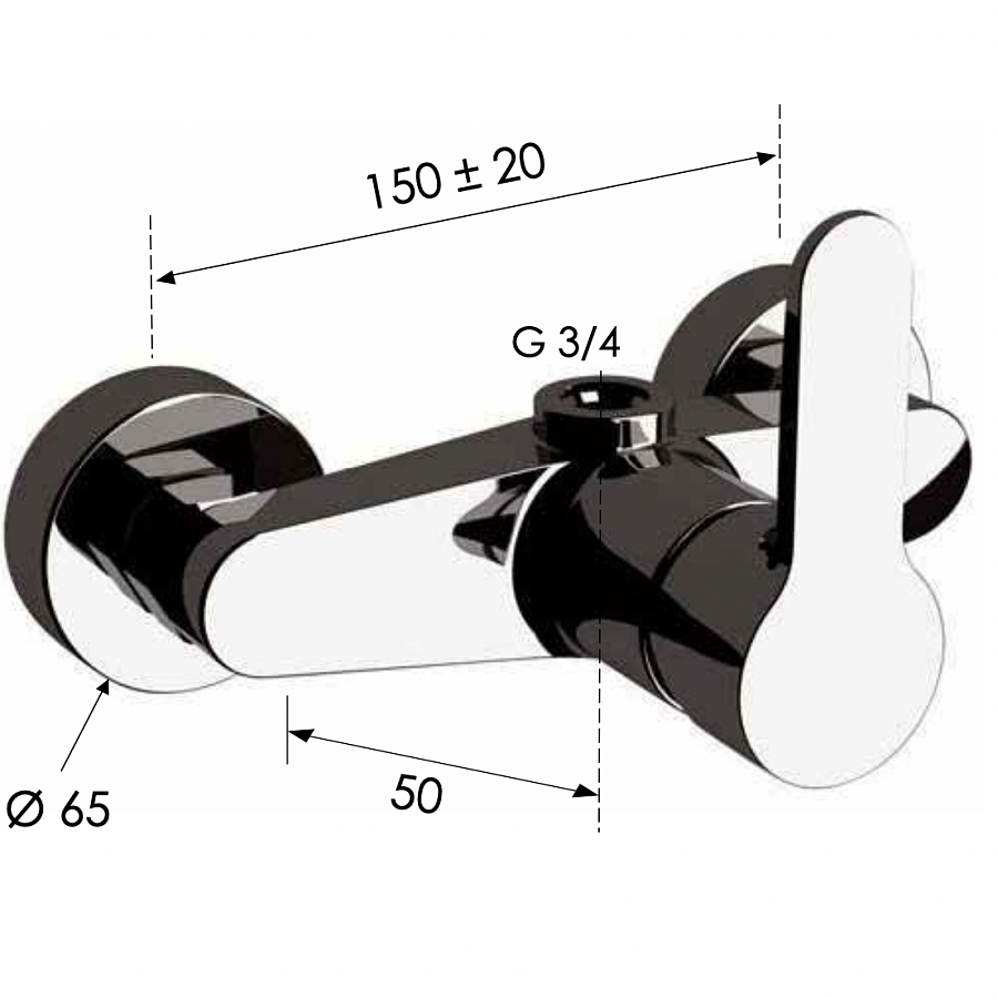 Смеситель для душа Remer Winner W35, хром