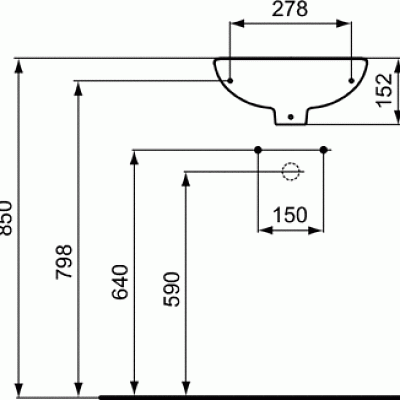 Умывальник 35 см Ideal Standard ECCO/EUROVIT W407901