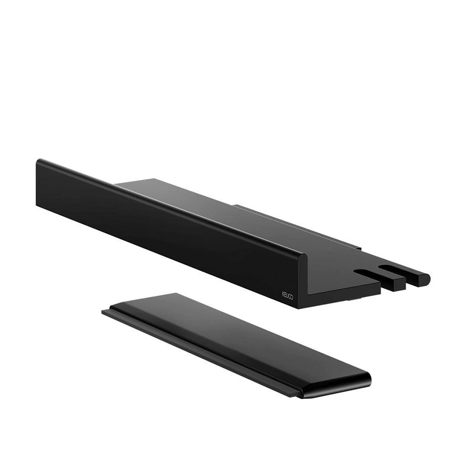 Полочка для душа cо стеклоочистителем Keuco Reva 12859370000 черный матовый