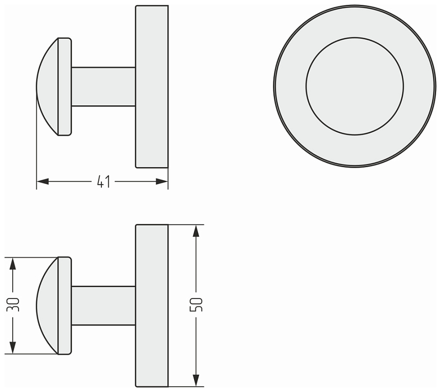 Вешалка СФЕРА настенная / L 50 (RAL 1018 Цинково-жёлтый), арт.1018-3006-0000