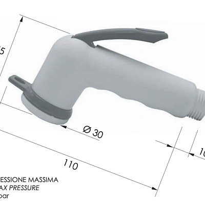 Гигиенический душ Remer 332DPBN, хром