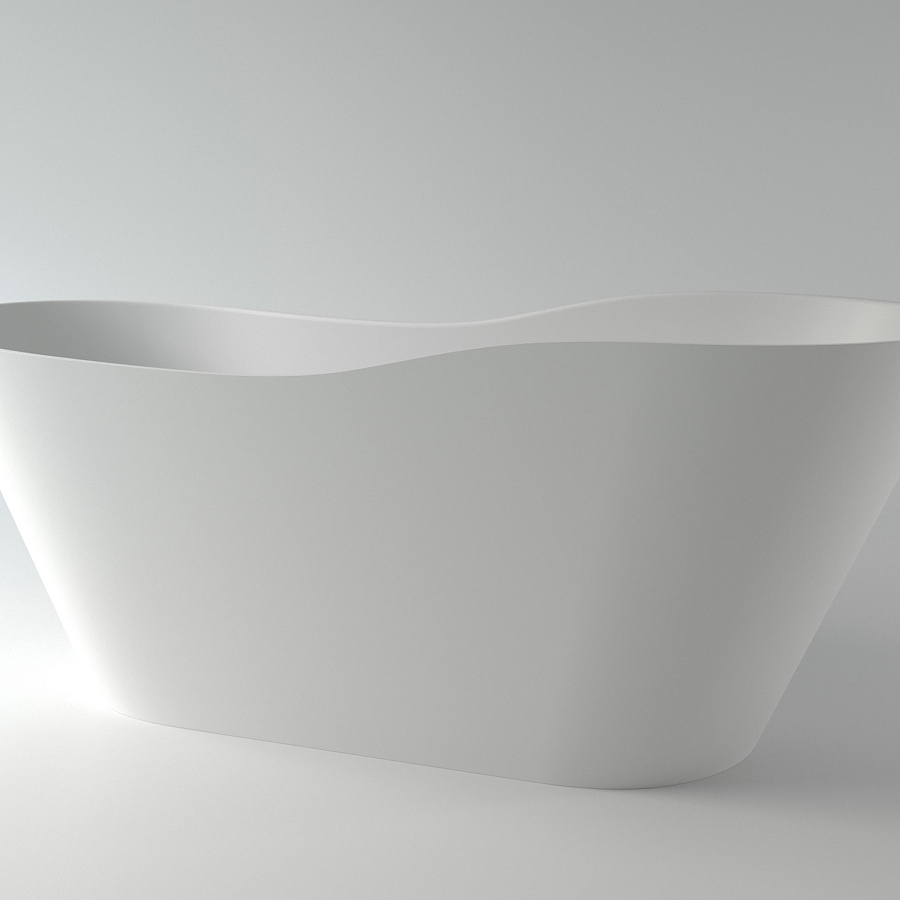 Ванна каменная Holbi Afrodita Solid Surface белый матовый
