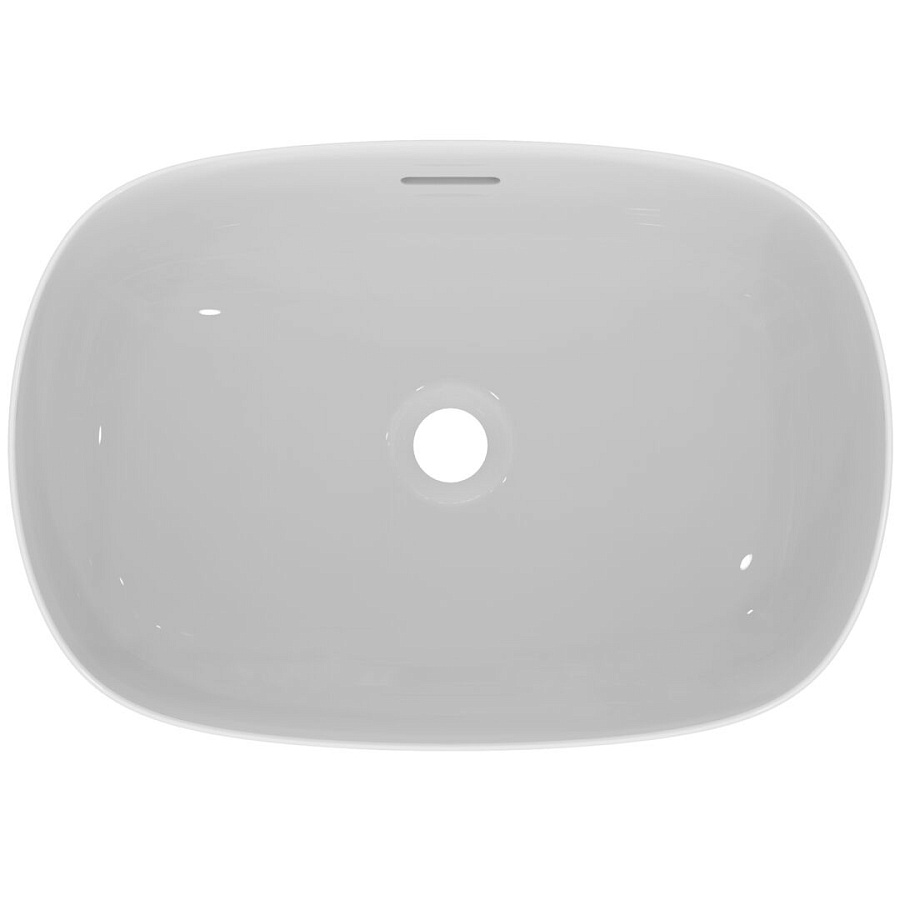 Раковина-чаша Ideal Standard Atelier Linda-X 55x38 см T440101 с переливом, белый глянцевый