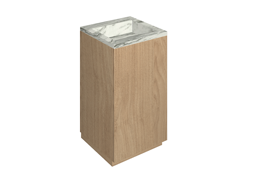 Раковина из керамогранита ITALON HOME Cube Air 50 Wood