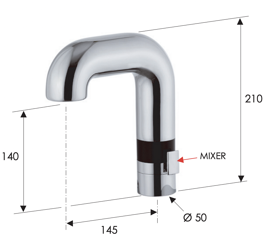 Смеситель сенсорный для раковины Remer Sensor SE14, хром