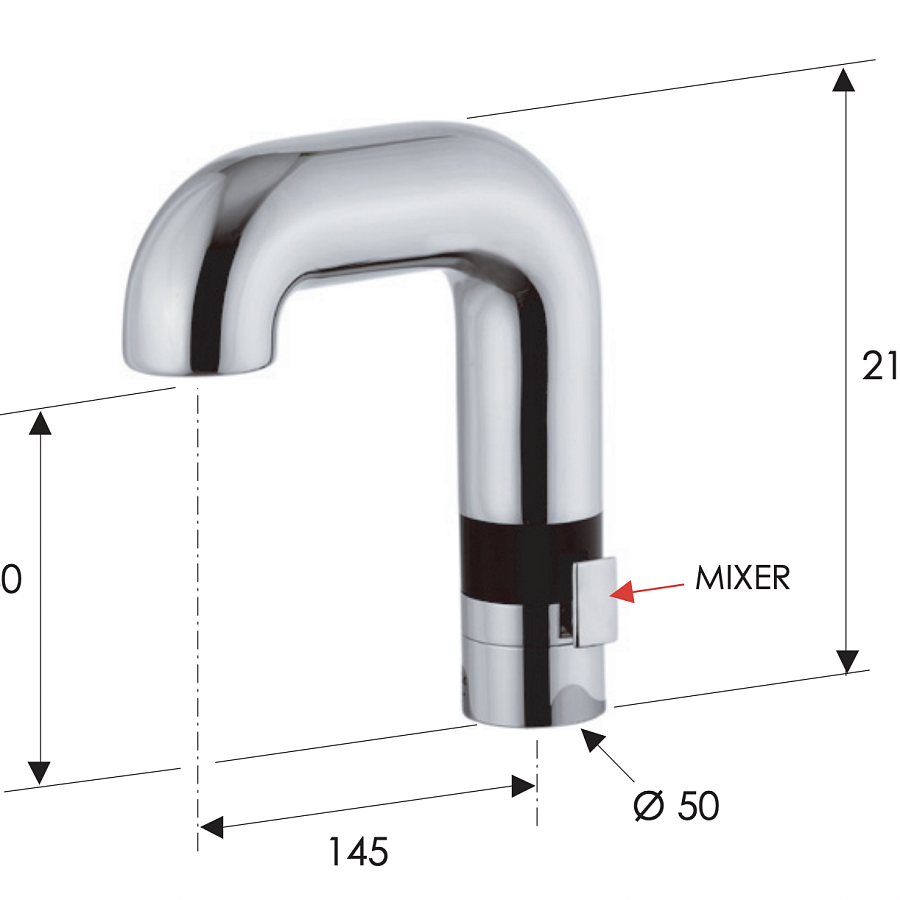 Смеситель сенсорный для раковины Remer Sensor SE14, хром