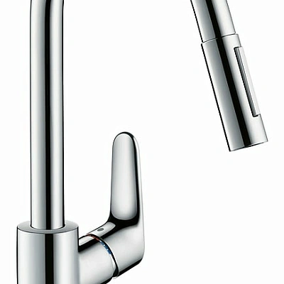 Смеситель для кухонной мойки Hansgrohe Focus 31815000 с вытяжным изливом, хром