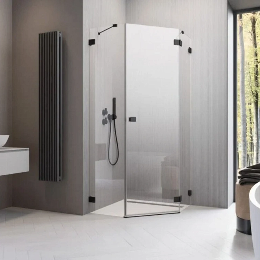 Душевая дверь Radaway Essenza Pro Black PTJ R, 57 х 200 см, стекло прозрачное, профиль черный, правая, 10100000-54-01R