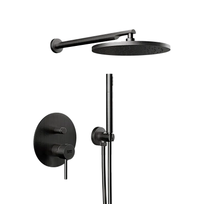 Душевая система Remer X Style X09S02OCFP, черный брашированный хром