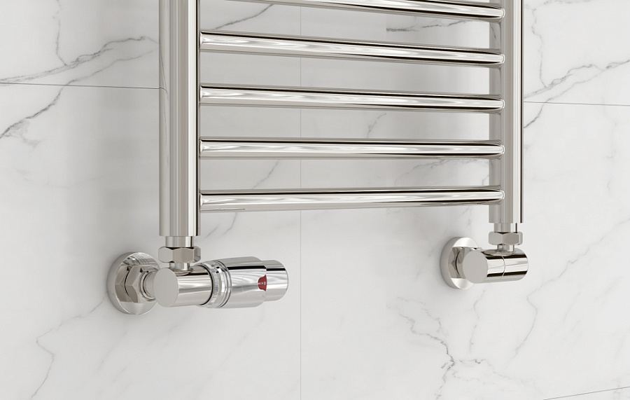 Терморегулятор автоматический 3D левый G 1/2" НР х G 3/4" НГ / набор (Без покрытия), арт.00-1421-0001