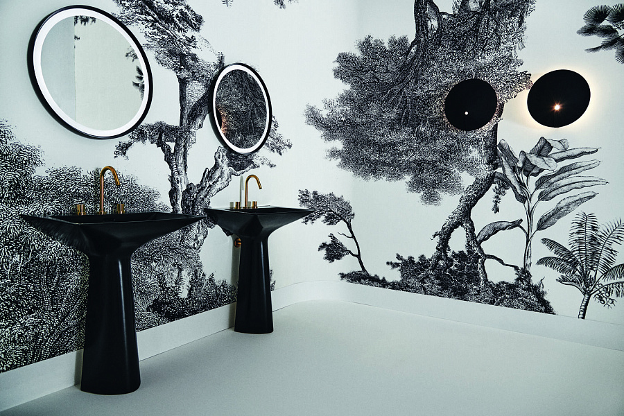 Раковина-моноблок Ideal Standard Atelier Tipo-Z на три отверстия T4426V3, черный матовый