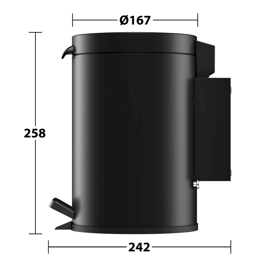 Контейнер для гигиенических отходов Keuco Plan 14977370000 черный матовый
