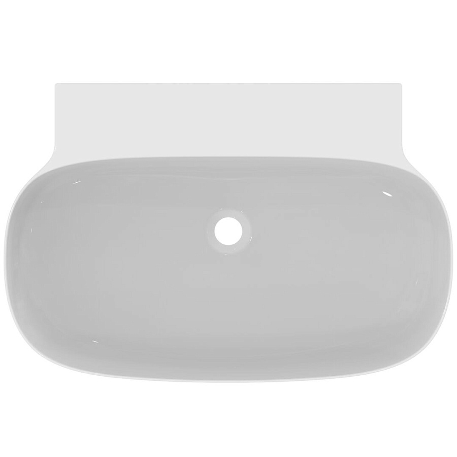Раковина Ideal Standard Atelier Linda-X 75x50 см T499301 без отверстия под смеситель и перелива, шлифованный низ, белый глянцевый