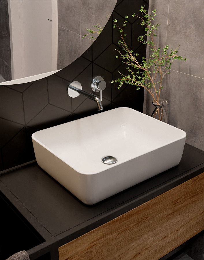 Siena Смеситель для раковины настенный на 2 отв. 180мм, внутр. монт часть в компл.