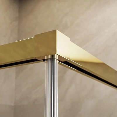 Душевая дверь Radaway Idea Gold KDD 100 х 200.5 см, стекло прозрачное, профиль золото, левая 1/2, 387062-09-01L