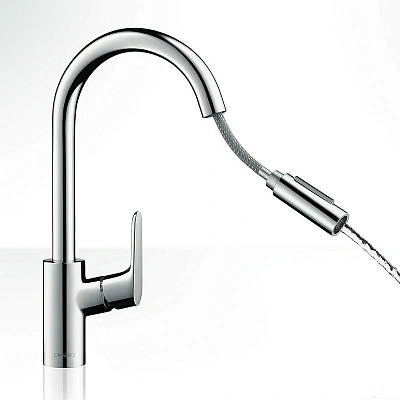 Смеситель для кухонной мойки Hansgrohe Focus 31815000 с вытяжным изливом, хром