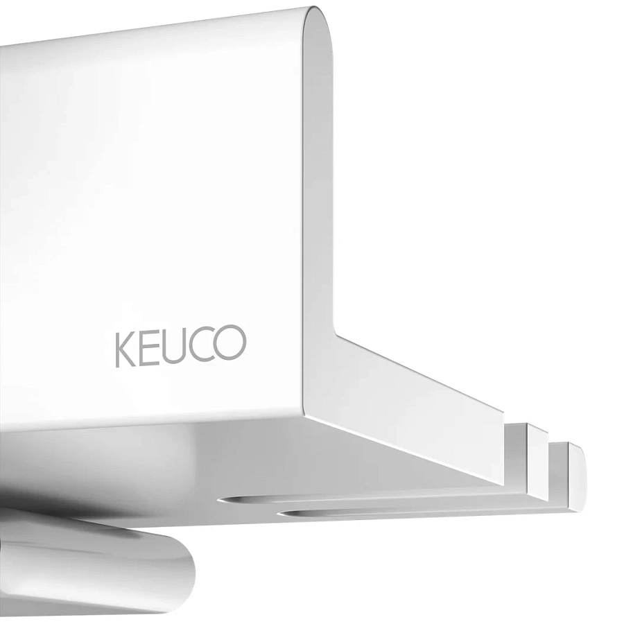 Полочка для душа cо стеклоочистителем Keuco Reva 12859510000 белый матовый / хром