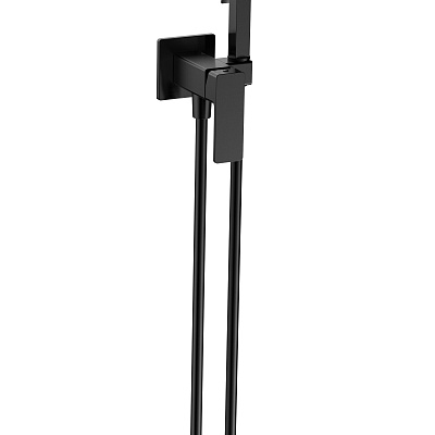 AQM6817MB Savona Готовый комплект гигиенического душа (скрытый монтаж, латунная лейка), черный матов