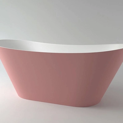 Ванна каменная Holbi Afina Solid Surface 161x66 белый матовый