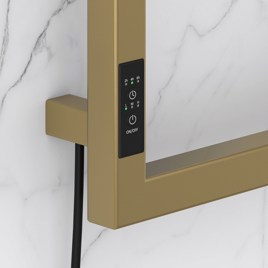 Электрический полотенцесушитель Сунержа Этюд ES 1050х500 левый, Золотой шёлк, арт.32-0846-1050