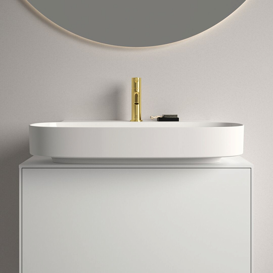 Раковина Ideal Standard Atelier Linda-X 75x50 см T4991V1 без перелива, шлифованный низ, белый матовый