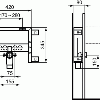Система инсталляции для раковин IdealStandard ProSys R016467