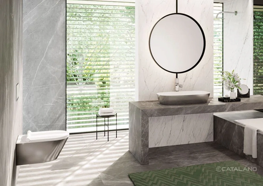 Унитаз подвесной Catalano Zero 55х35, GOLD&SILVER, торнадо, арт.1111550041