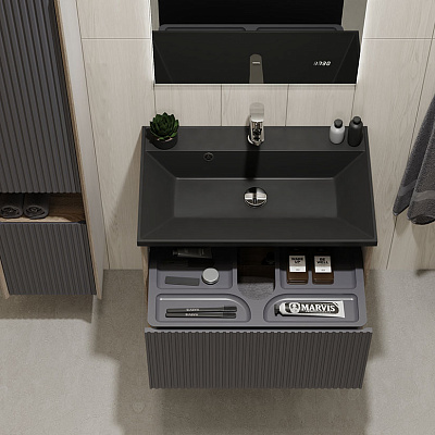 Тумба Jorno Tossony 70 подвесная Дуб Самдал/Антрацит