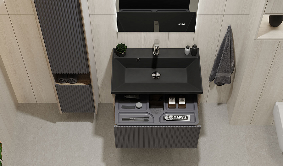 Тумба Jorno Tossony 70 подвесная Дуб Самдал/Антрацит