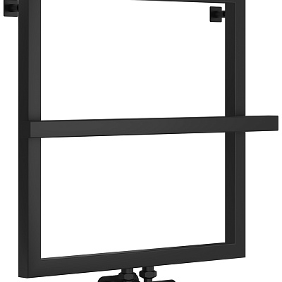 Водяной полотенцесушитель Сунержа Штиль EU50+ 530х530, Матовый чёрный, арт.31-0256-5353