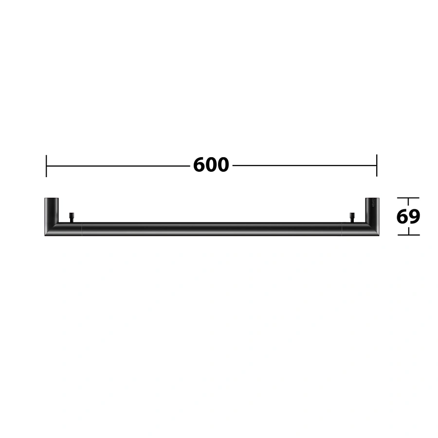 Полотенцедержатель Keuco Reva 12801370600 черный матовый