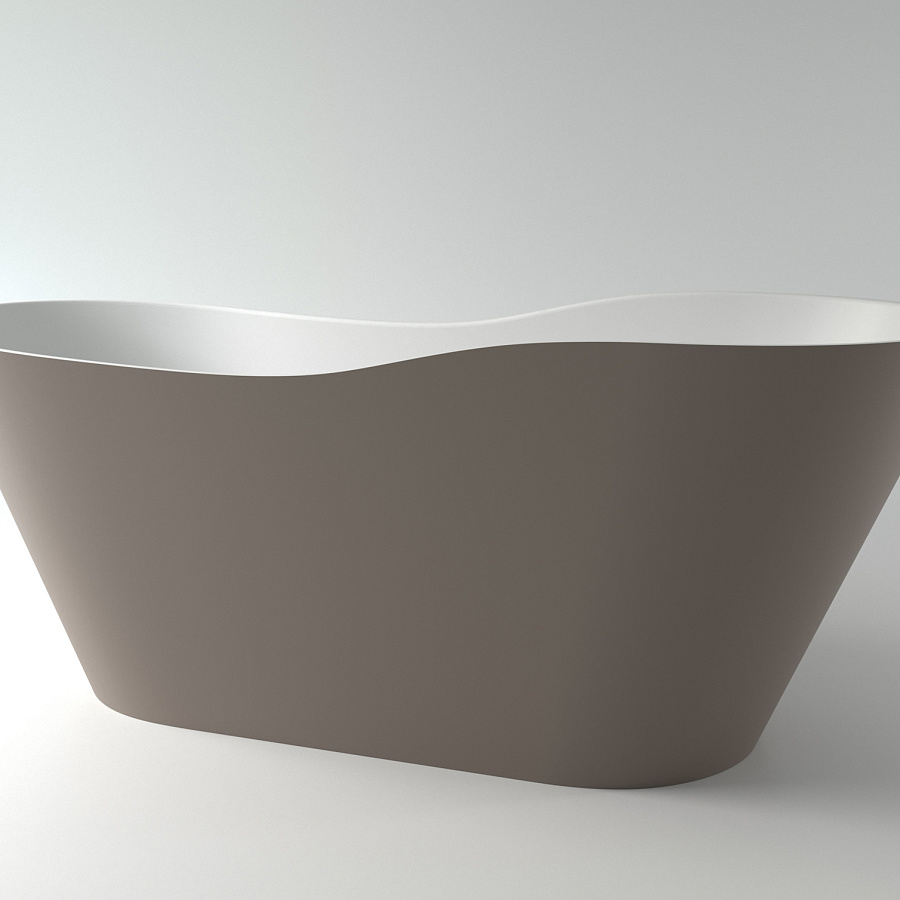 Ванна каменная Holbi Afrodita Solid Surface белый матовый