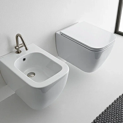 Унитаз Scarabeo Teorema 2.0 36x52 подвесной безободковый белый, арт.5126TW