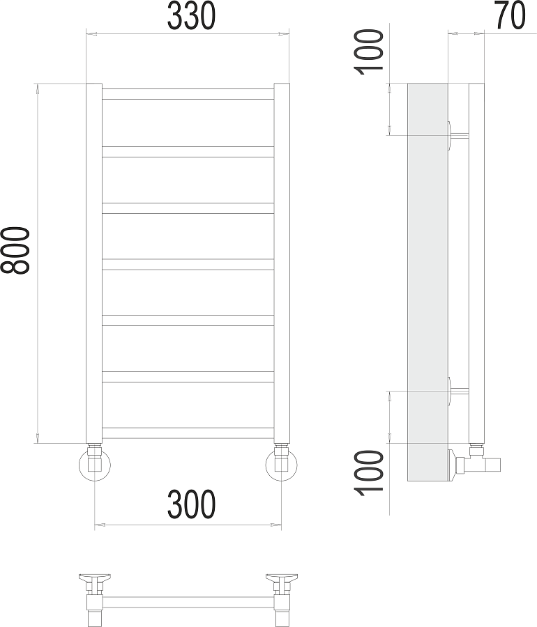 Контур П7 300х800 Полотенцесушитель TERMINUS, арт.4670078529633